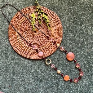 Boho Wood Bead Mecklace